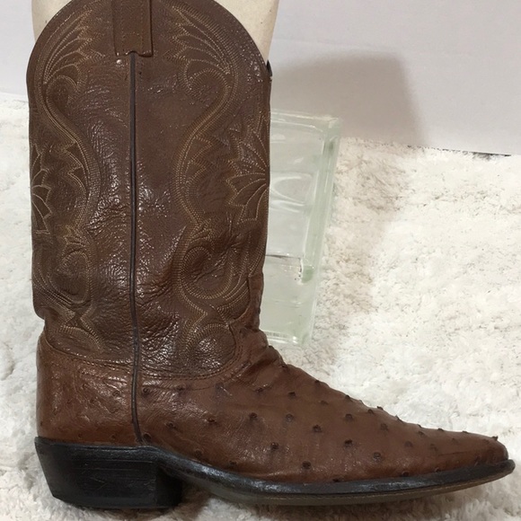 Dan Post Other - Dan Post brown ostrich leather cowboy boots